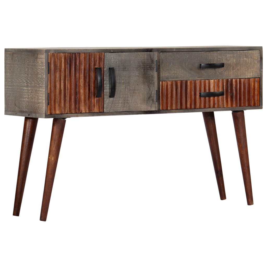 Table console Gris 120x35x75 cm Bois de manguier massif brut Tables d'appoint vidaXL   