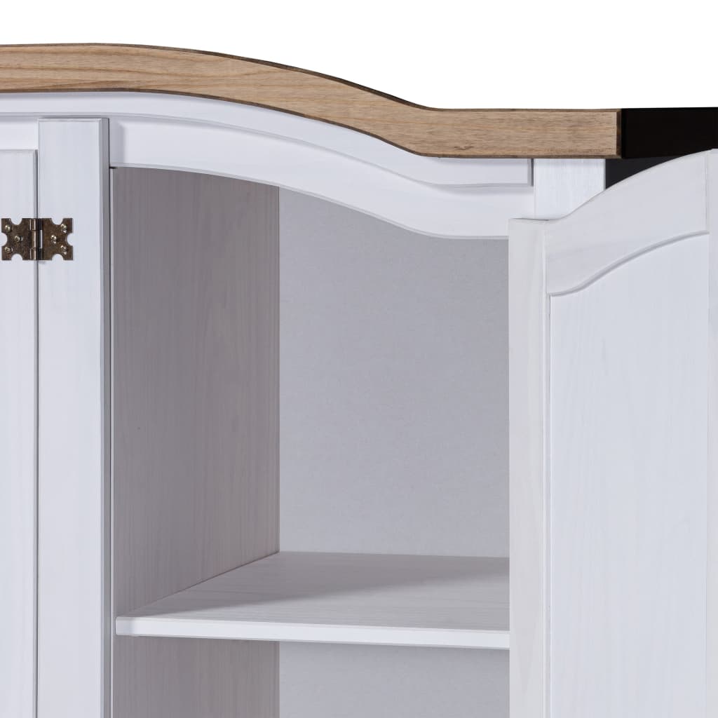 Garde-robe avec 3 portes Gamme Corona pin mexicain Blanc Armoires vidaXL   