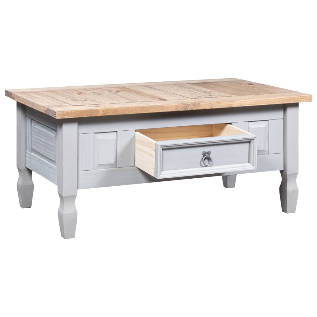 Table basse Pin mexicain Gamme Corona Gris 100x55x45 cm Tables basses vidaXL   