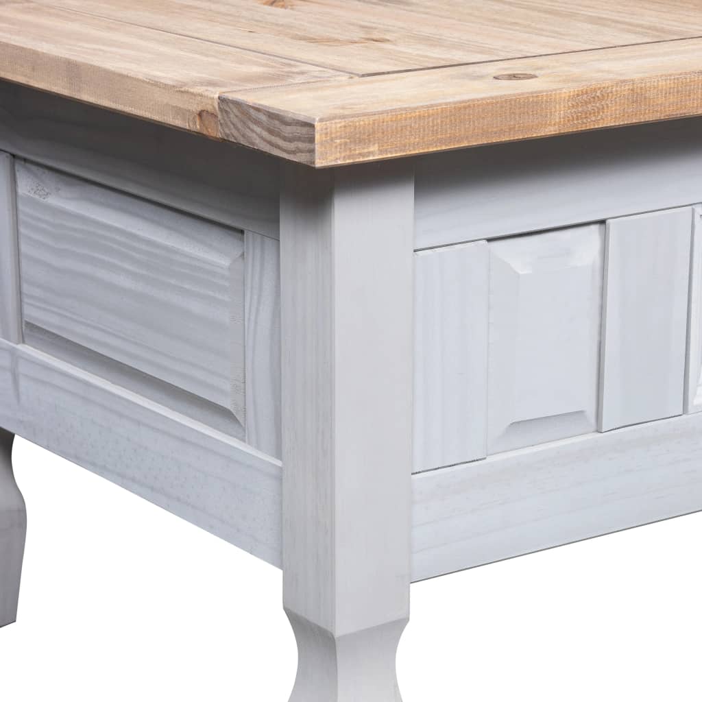 Table basse Pin mexicain Gamme Corona Gris 100x55x45 cm Tables basses vidaXL   