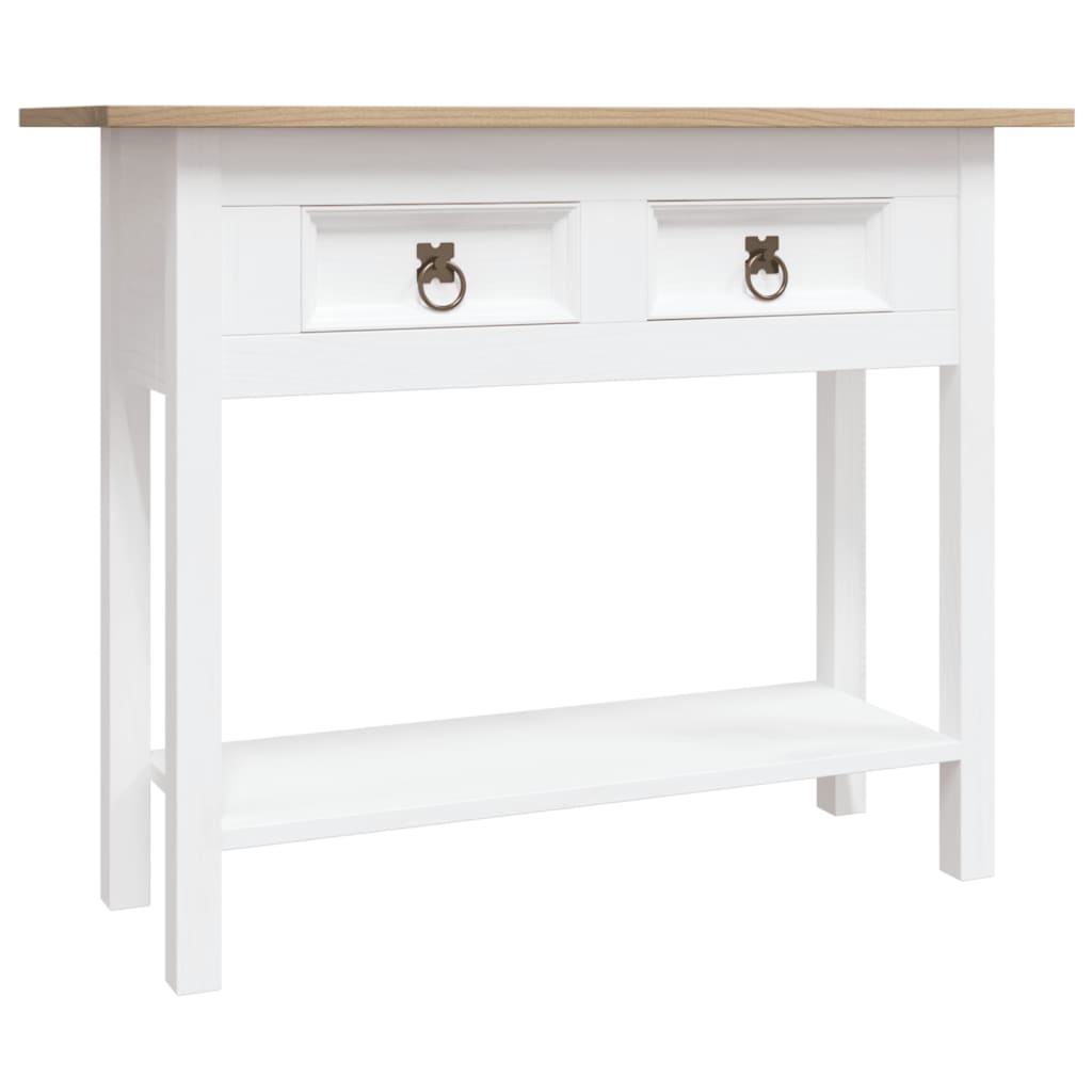 Table console Gamme Corona Pin mexicain Blanc 90x34,5x73 cm Tables d'appoint vidaXL   