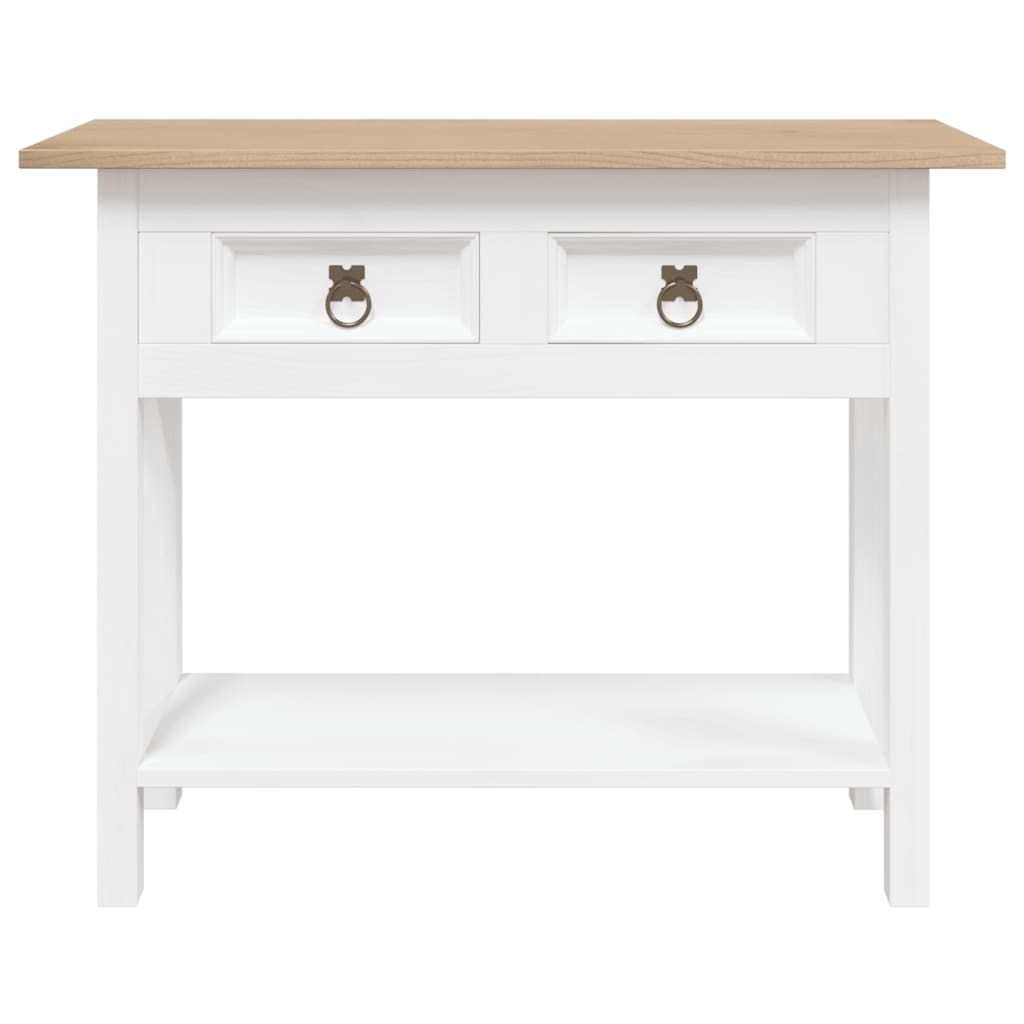 Table console Gamme Corona Pin mexicain Blanc 90x34,5x73 cm Tables d'appoint vidaXL   