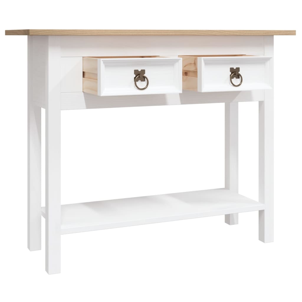 Table console Gamme Corona Pin mexicain Blanc 90x34,5x73 cm Tables d'appoint vidaXL   
