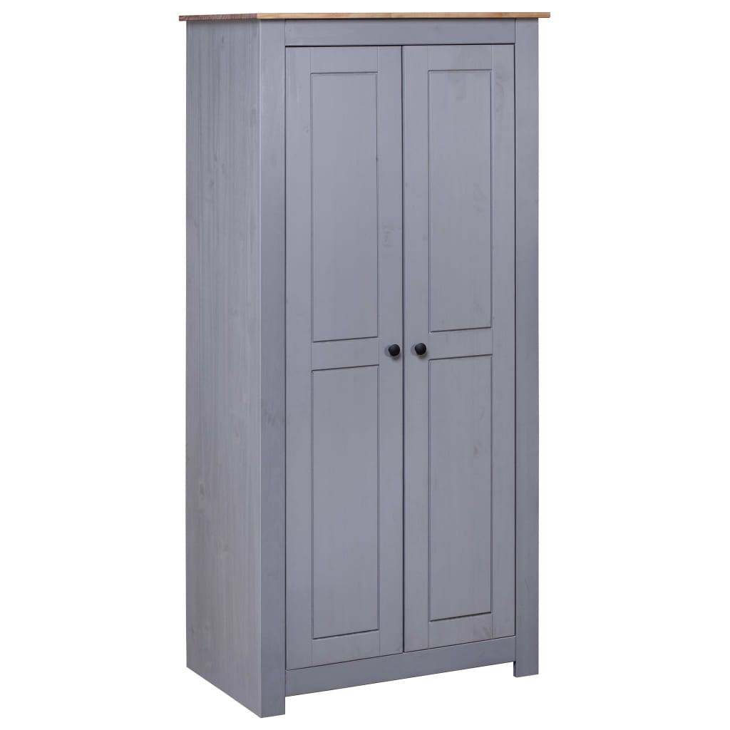 Garde-robe Gris 80x50x171,5 cm Pin massif Assortiment Panama Armoires vidaXL   