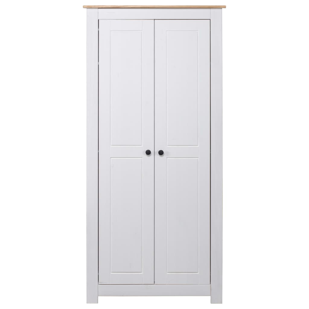 Garde-robe Blanc 80x50x171,5 cm Pin massif Assortiment Panama Armoires vidaXL   