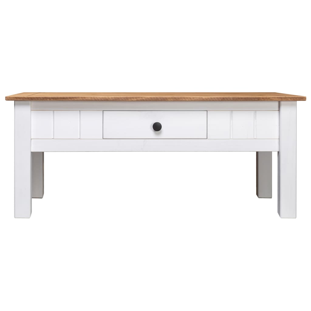 Table basse Blanc 100x60x45 cm Pin massif Assortiment Panama Tables basses vidaXL   