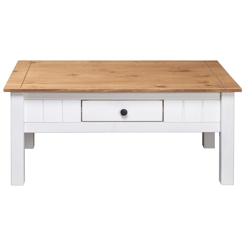 Table basse Blanc 100x60x45 cm Pin massif Assortiment Panama Tables basses vidaXL   
