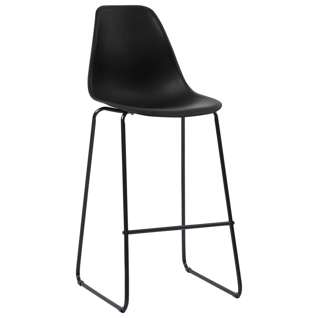 Chaises de bar lot de 4 noir plastique Tabourets de bar vidaXL   