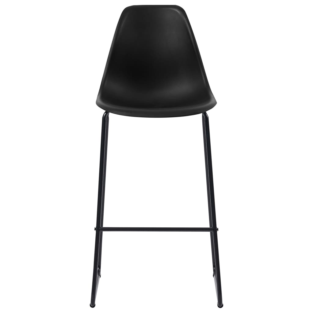 Chaises de bar lot de 4 noir plastique Tabourets de bar vidaXL   