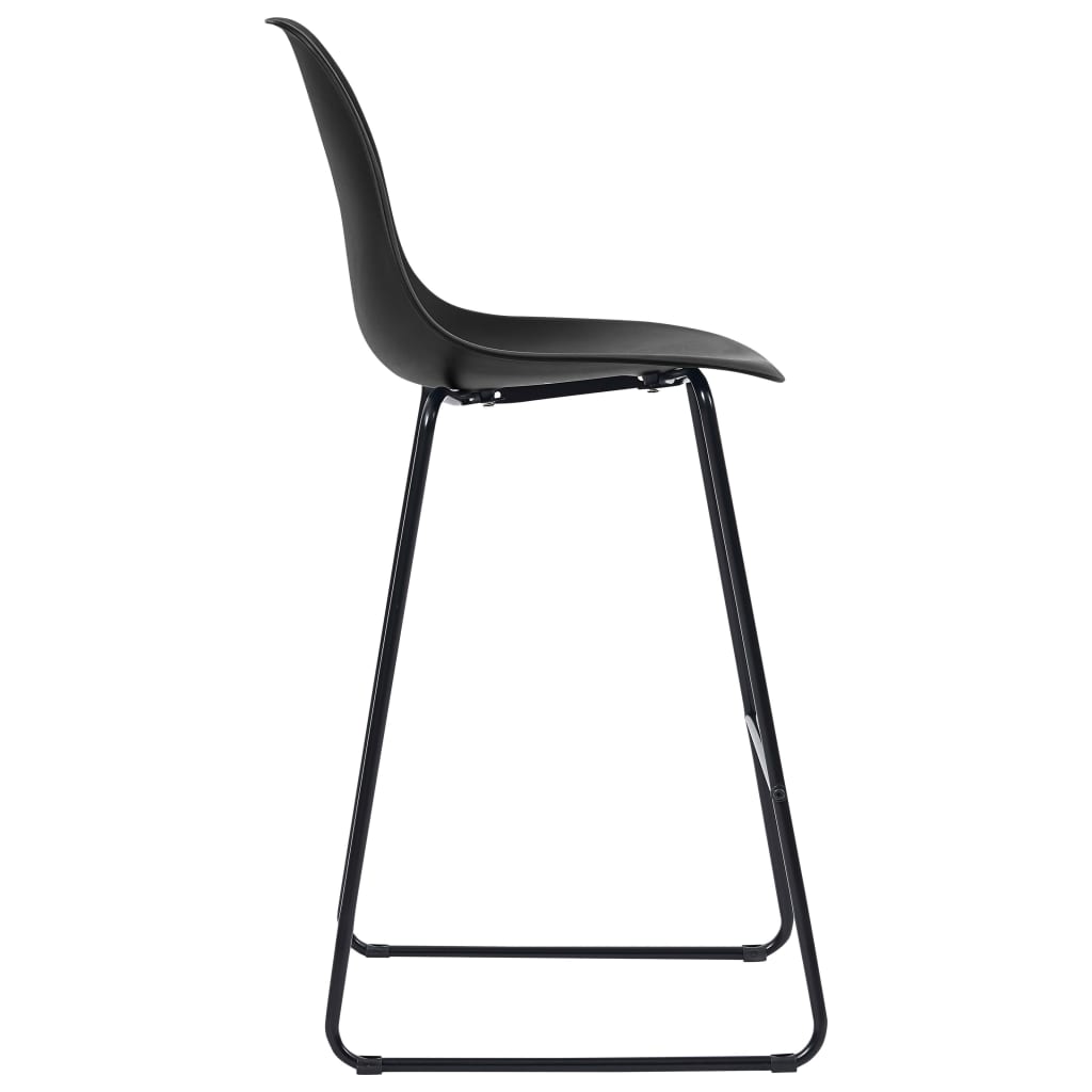 Chaises de bar lot de 4 noir plastique Tabourets de bar vidaXL   