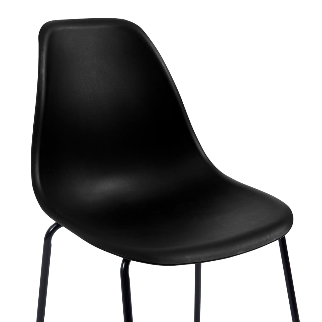 Chaises de bar lot de 4 noir plastique Tabourets de bar vidaXL   