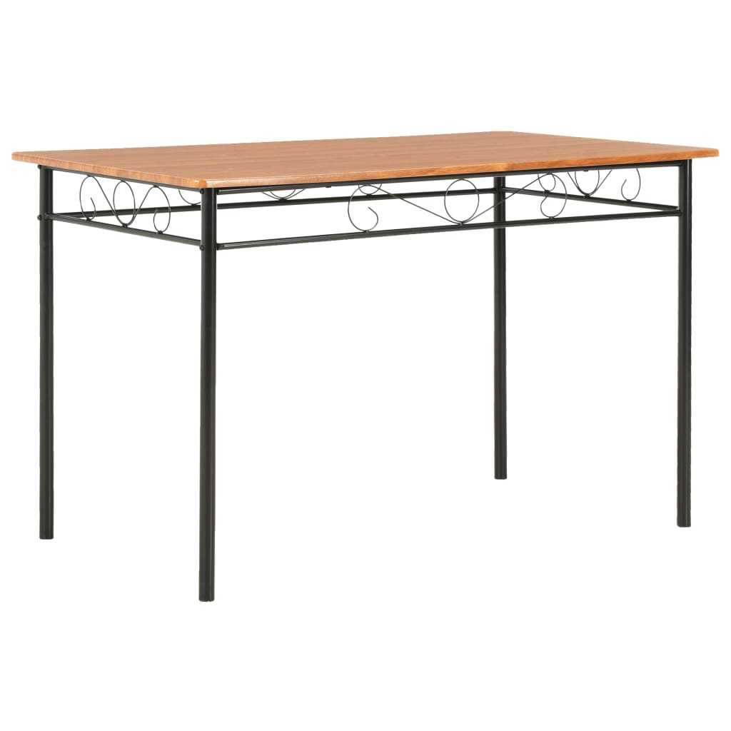 Ensemble de salle à manger 7 pcs MDF et acier Marron Meubles de salle à manger vidaXL   