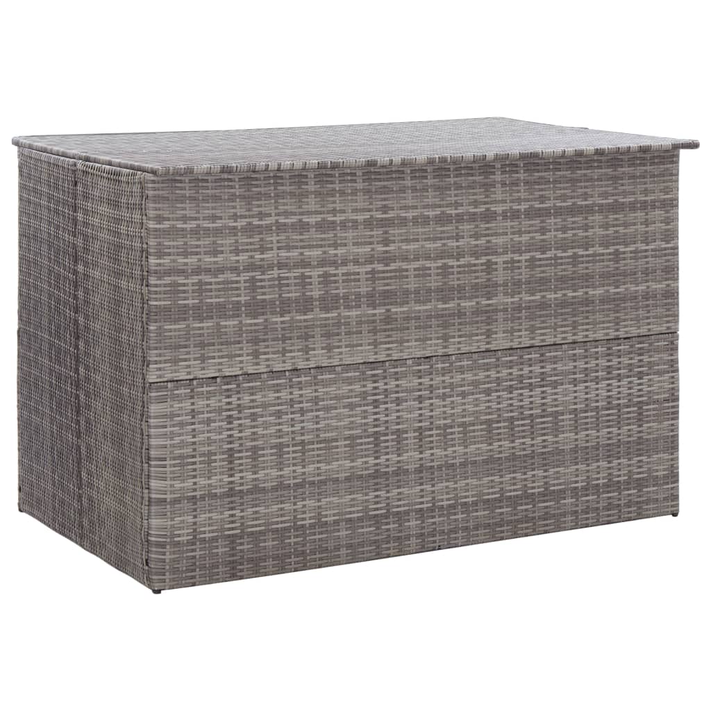 Boîte de rangement de jardin Gris 150x100x100 cm Résine tressée Coffres de jardin vidaXL   