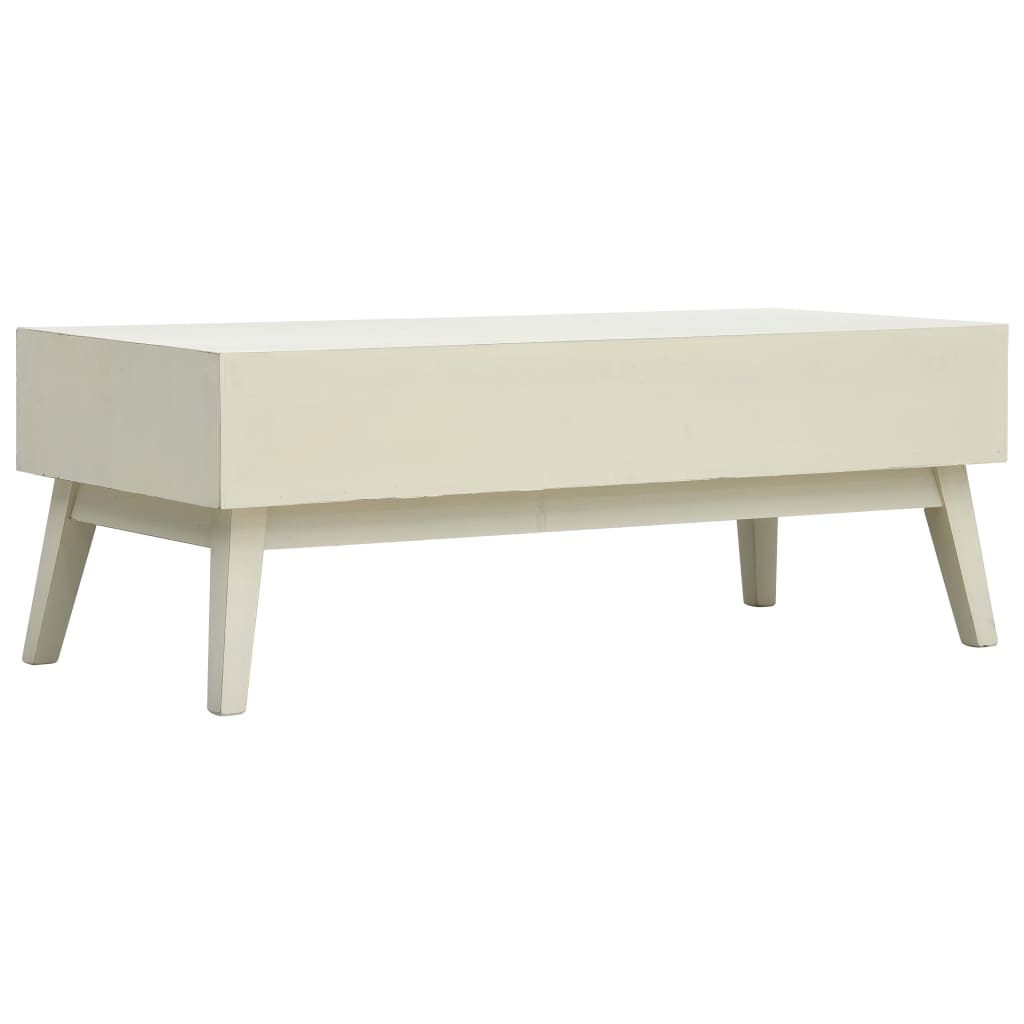 Table basse avec 2 tiroirs Gris sculpté 110x50x40 cm Bois Tables basses vidaXL   