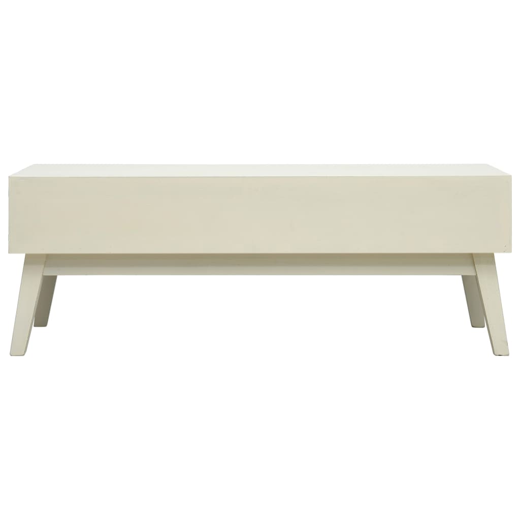 Table basse avec 2 tiroirs Gris sculpté 110x50x40 cm Bois Tables basses vidaXL   