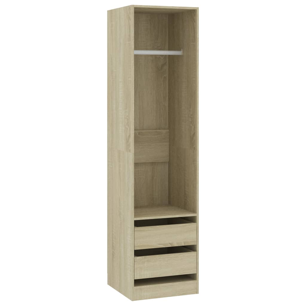 Garde-robe avec tiroirs Chêne sonoma 50x50x200 cm Aggloméré Armoires vidaXL   