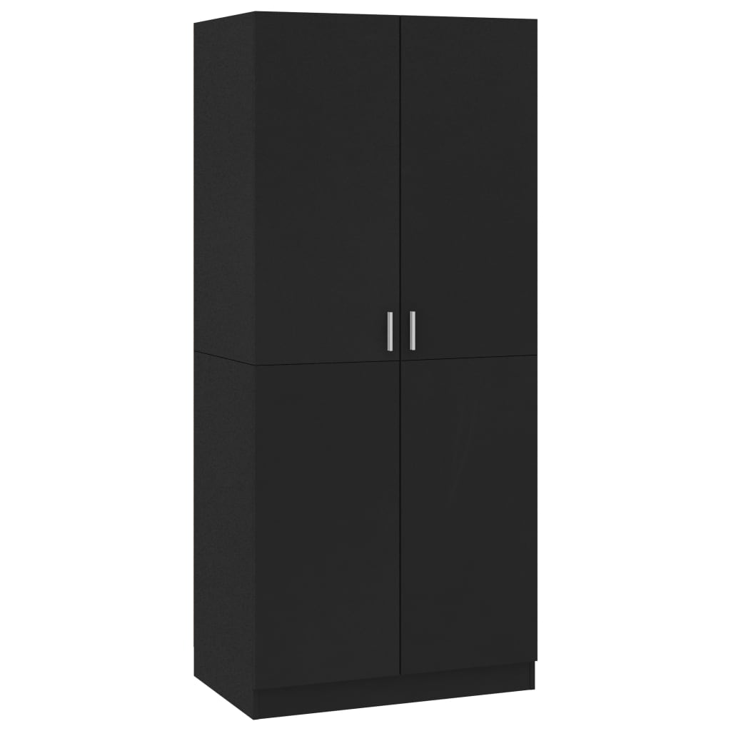 Garde-robe Noir 80x52x180 cm Aggloméré Armoires vidaXL   