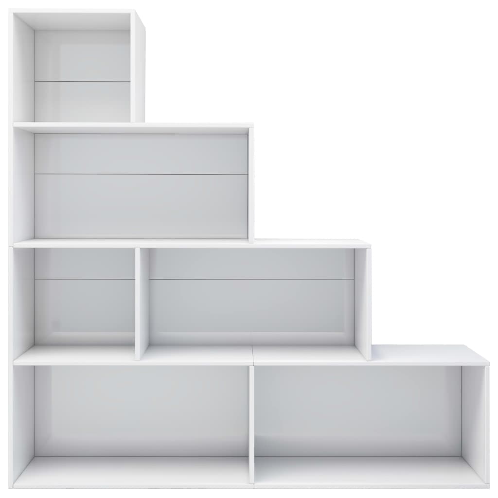 Bibliothèque/Séparateur de pièce Blanc brillant 155x24x160 cm Bibliothèques vidaXL   