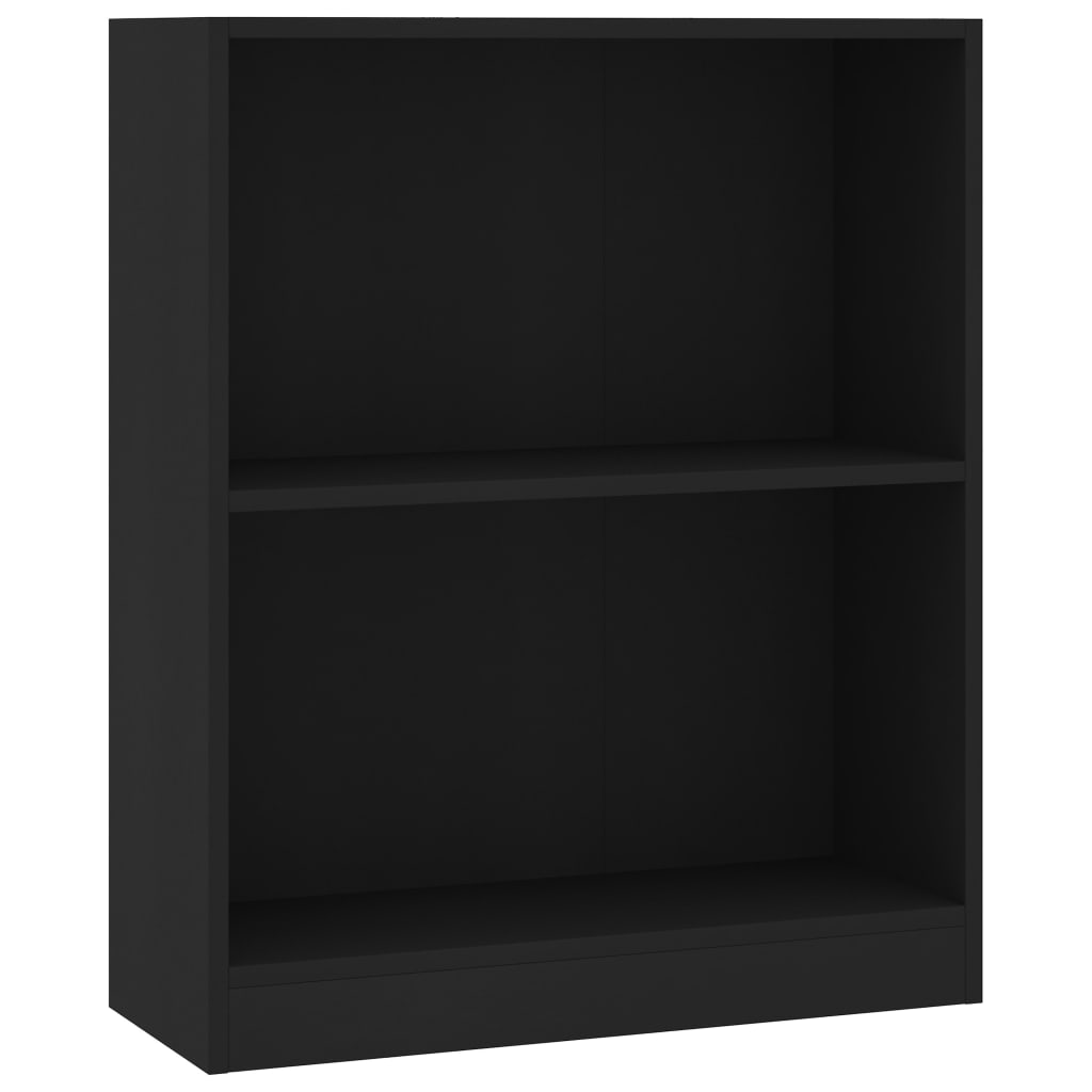 Bibliothèque Noir 60x24x74,5 cm Bois d'ingénierie Bibliothèques vidaXL   