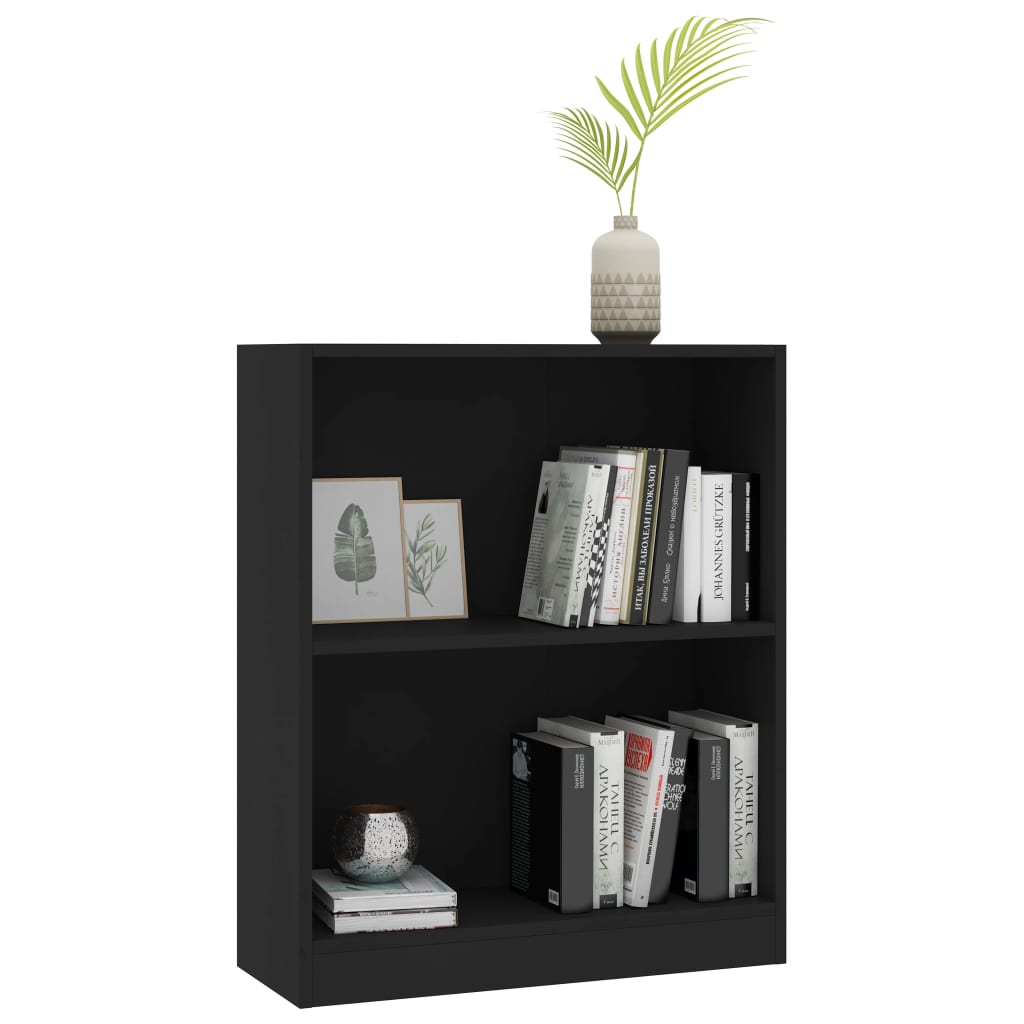 Bibliothèque Noir 60x24x74,5 cm Bois d'ingénierie Bibliothèques vidaXL   