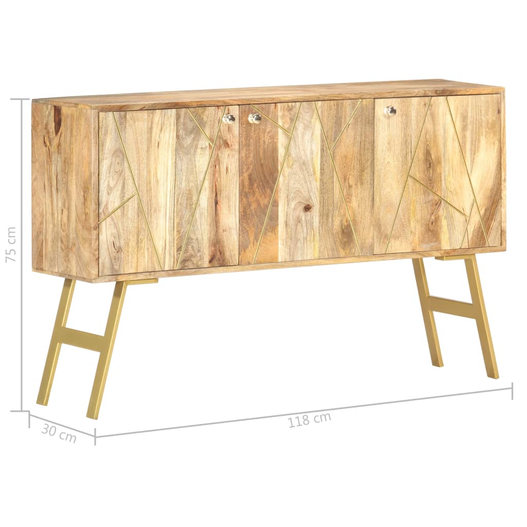 Buffet 118x30x75 cm Bois de manguier massif Buffets & bahuts vidaXL   
