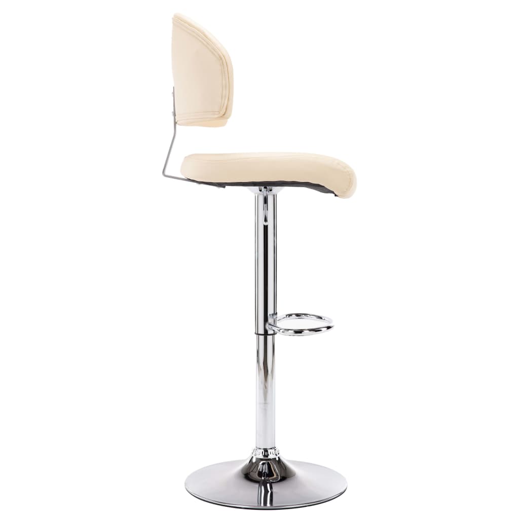 Tabourets de bar lot de 2 crème similicuir Tabourets de bar vidaXL   