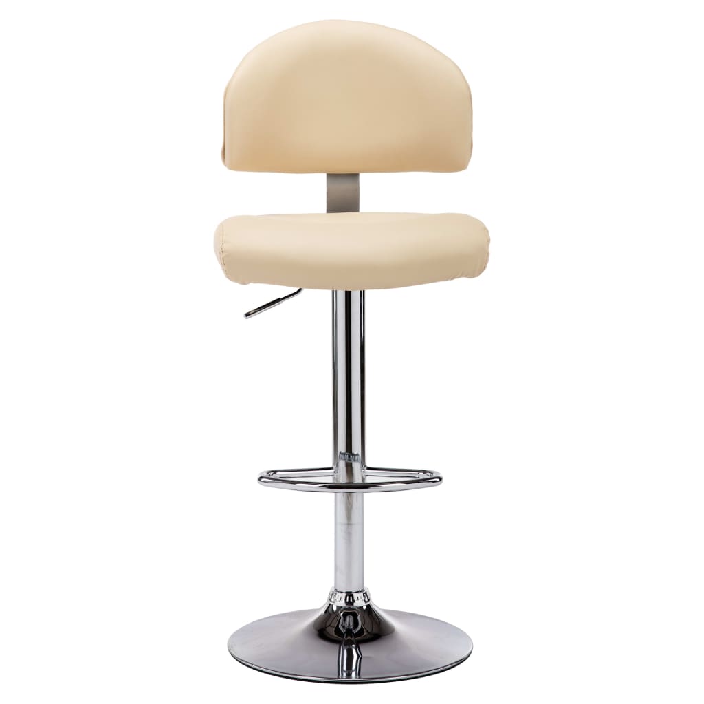 Tabourets de bar lot de 2 crème similicuir Tabourets de bar vidaXL   