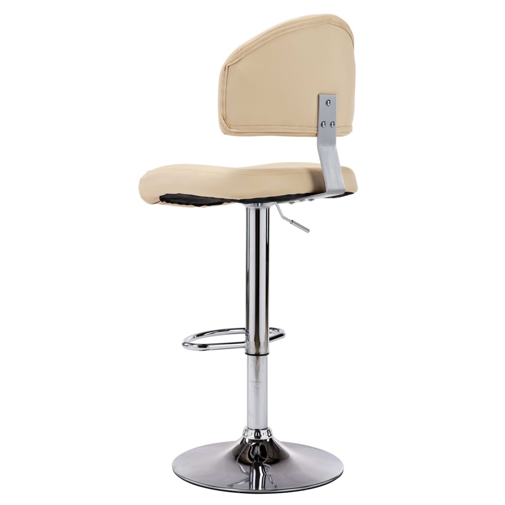 Tabourets de bar lot de 2 crème similicuir Tabourets de bar vidaXL   
