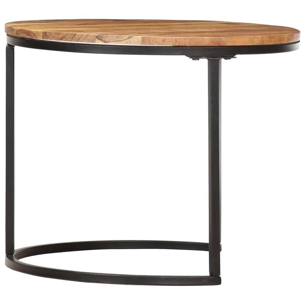 Tables gigognes 3 pcs Bois d'acacia massif Tables basses vidaXL   