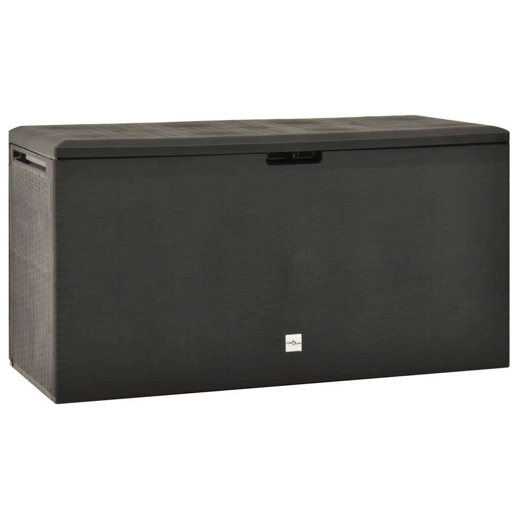 Boîte de rangement de jardin Anthracite 114x47x60 cm Coffres de jardin vidaXL   
