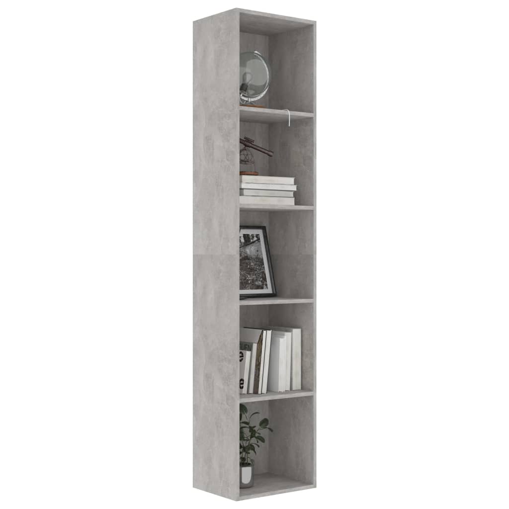 Bibliothèque Gris béton 40x30x189 cm Aggloméré Bibliothèques vidaXL   