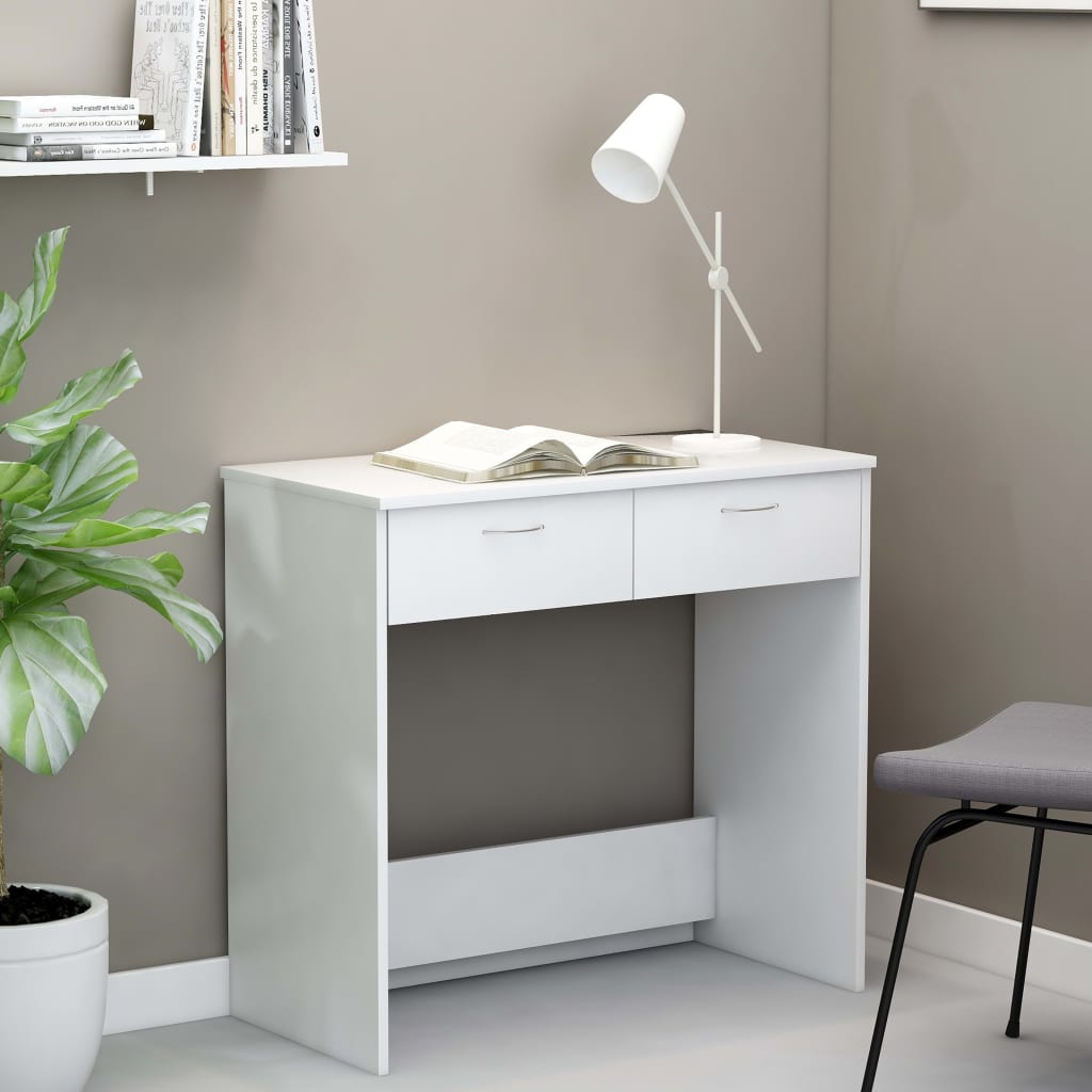 Bureau Blanc 80x40x75 cm Bois d'ingénierie Bureaux vidaXL   