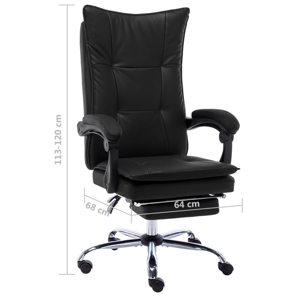 Chaise de bureau Noir Similicuir Chaises de bureau vidaXL   