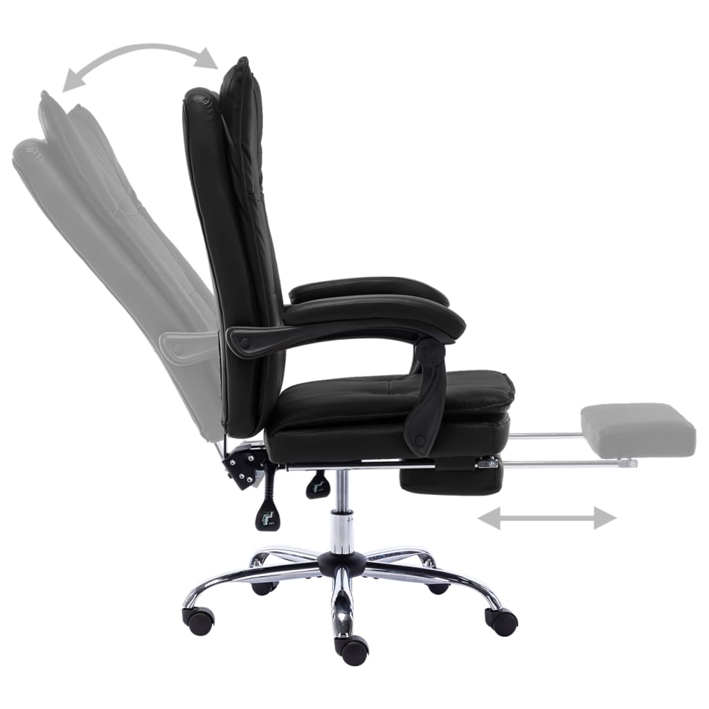 Chaise de bureau Noir Similicuir Chaises de bureau vidaXL   