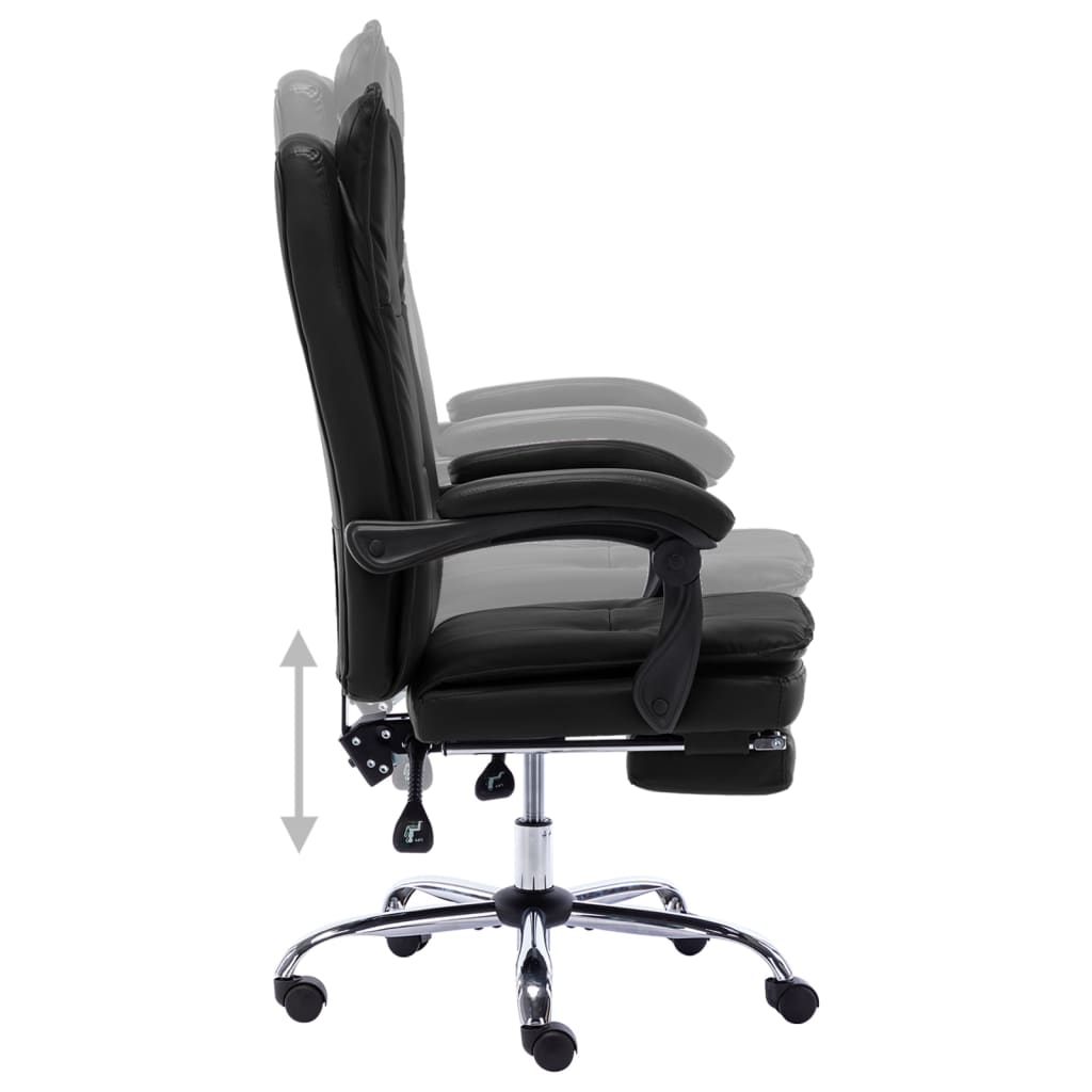 Chaise de bureau Noir Similicuir Chaises de bureau vidaXL   
