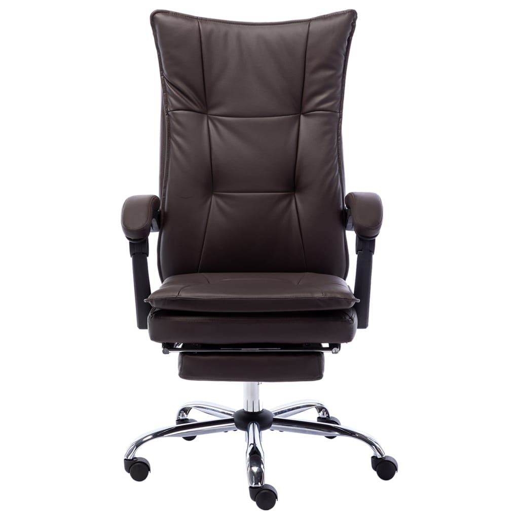 Chaise de bureau Marron Similicuir Chaises de bureau vidaXL   