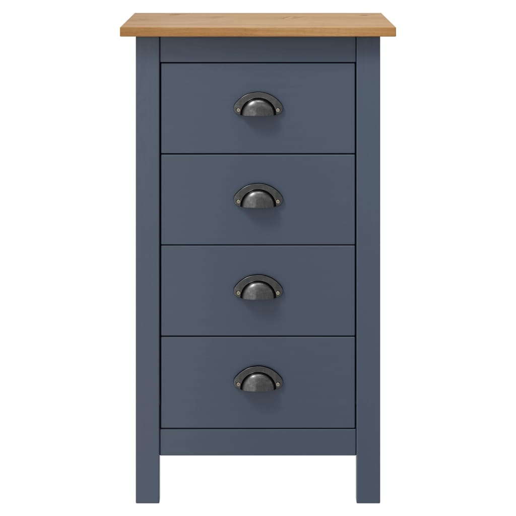 Buffet Hill Gris 46x35x80 cm Bois de pin solide Buffets & bahuts vidaXL   