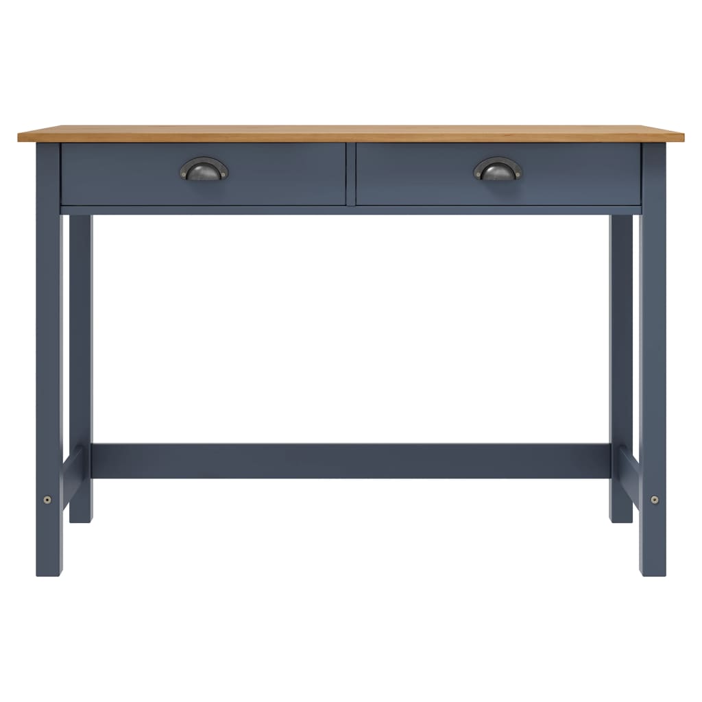 Table console Hill Range avec 2 tiroirs Gris 110x45x74 cm Pin Tables d'appoint vidaXL   