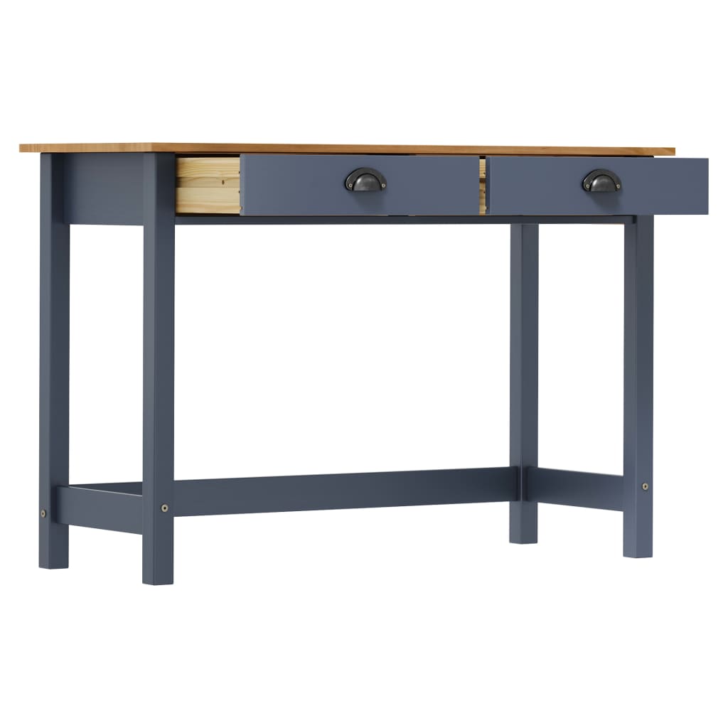 Table console Hill Range avec 2 tiroirs Gris 110x45x74 cm Pin Tables d'appoint vidaXL   