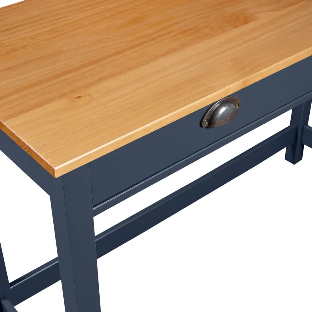 Table console Hill Range avec 2 tiroirs Gris 110x45x74 cm Pin Tables d'appoint vidaXL   