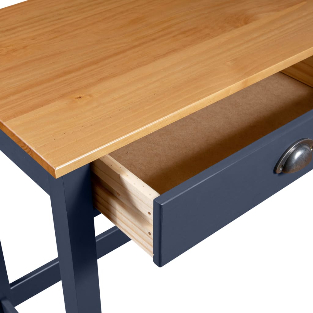 Table console Hill Range avec 2 tiroirs Gris 110x45x74 cm Pin Tables d'appoint vidaXL   
