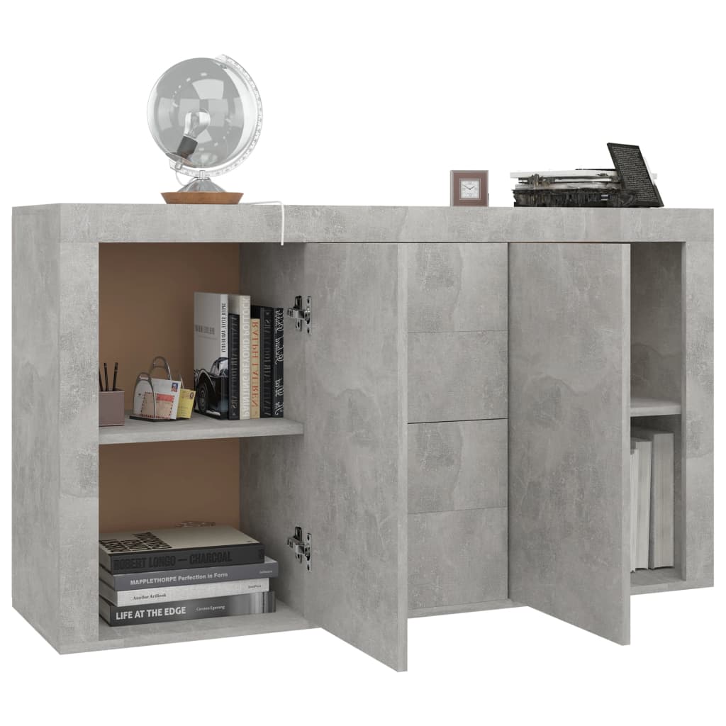 Buffet Gris béton 120x36x69 cm Aggloméré Buffets & bahuts vidaXL   