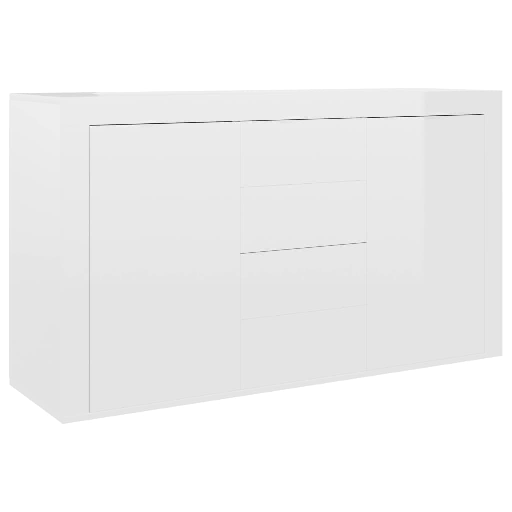 Buffet Blanc brillant 120x36x69 cm Aggloméré Buffets & bahuts vidaXL   