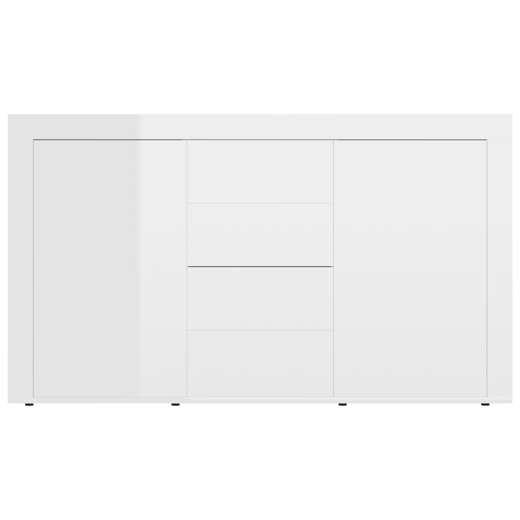 Buffet Blanc brillant 120x36x69 cm Aggloméré Buffets & bahuts vidaXL   