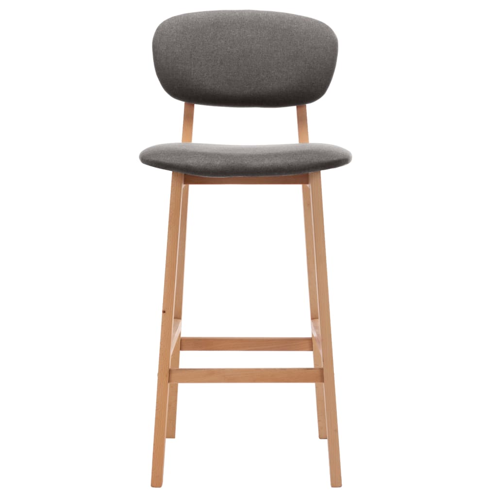 Tabourets de bar lot de 2 gris clair tissu Tabourets de bar vidaXL   