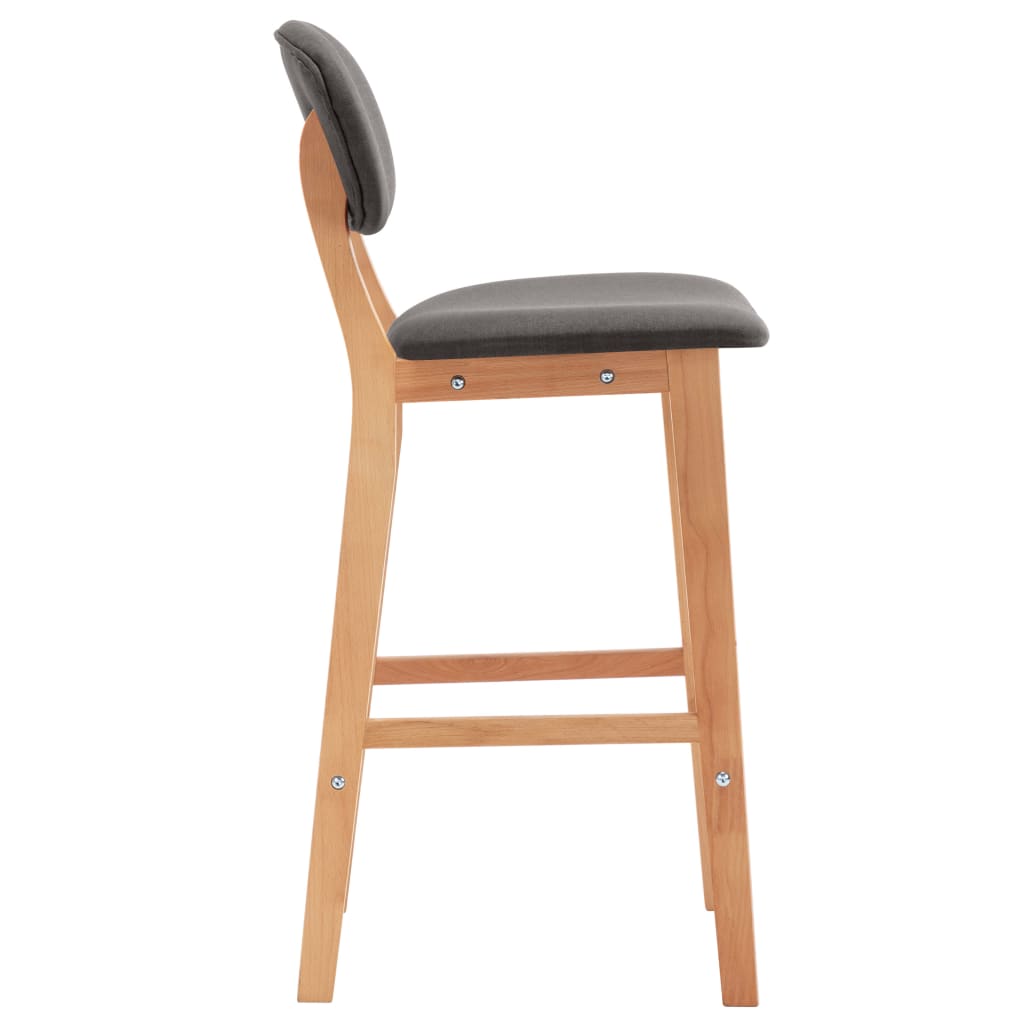 Tabourets de bar lot de 2 gris clair tissu Tabourets de bar vidaXL   