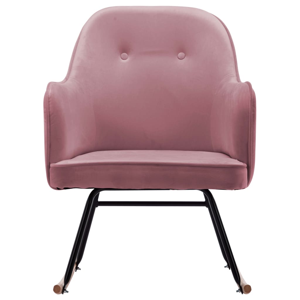 Chaise à bascule Rose Velours Fauteuils à bascule vidaXL   