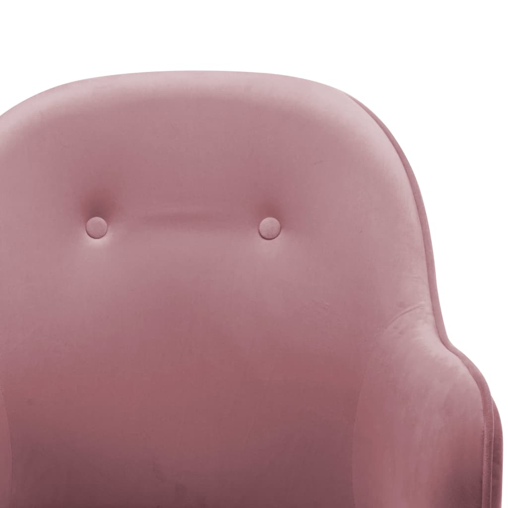 Chaise à bascule Rose Velours Fauteuils à bascule vidaXL   