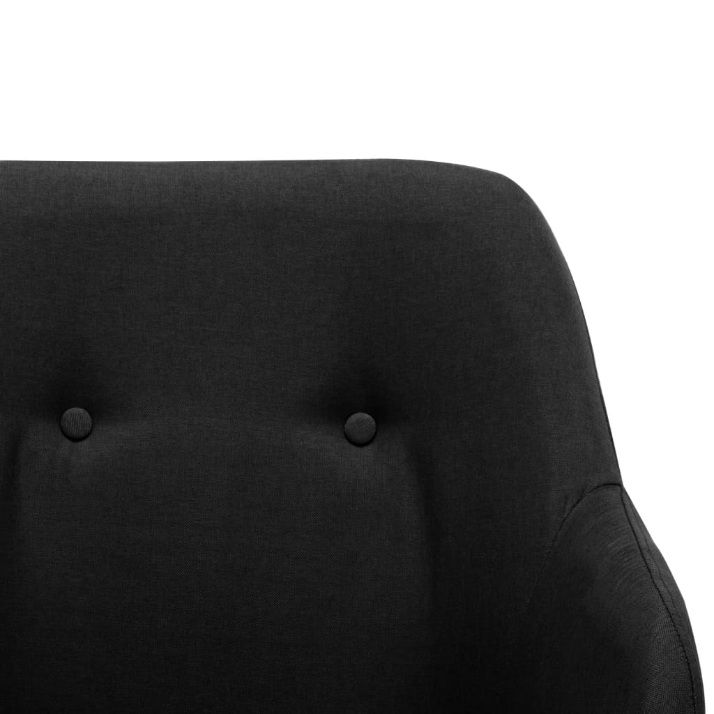 Chaise à bascule Noir Tissu Fauteuils à bascule vidaXL   