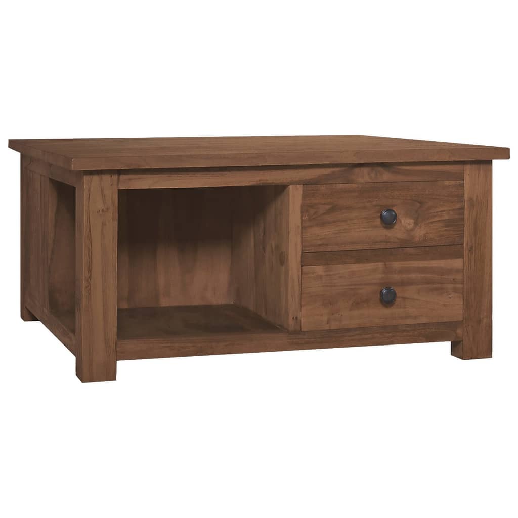 Table basse 68x68x33 cm Bois de teck solide Tables basses vidaXL   